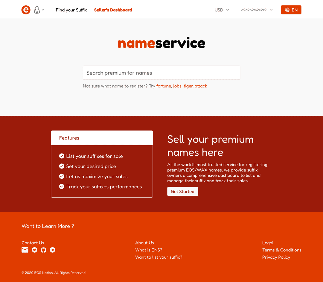 EOS Nation • Name Service